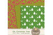 Christmas Trees Digital Papers, a Pattern Graphic by JennyL Designs (Thumbnail 3 of 5)