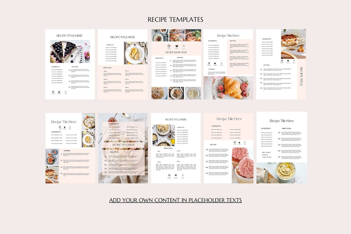 Recipe Book Template Canva 1, a Magazine Template by Deepa Template Studio (Photo 6 of 10)