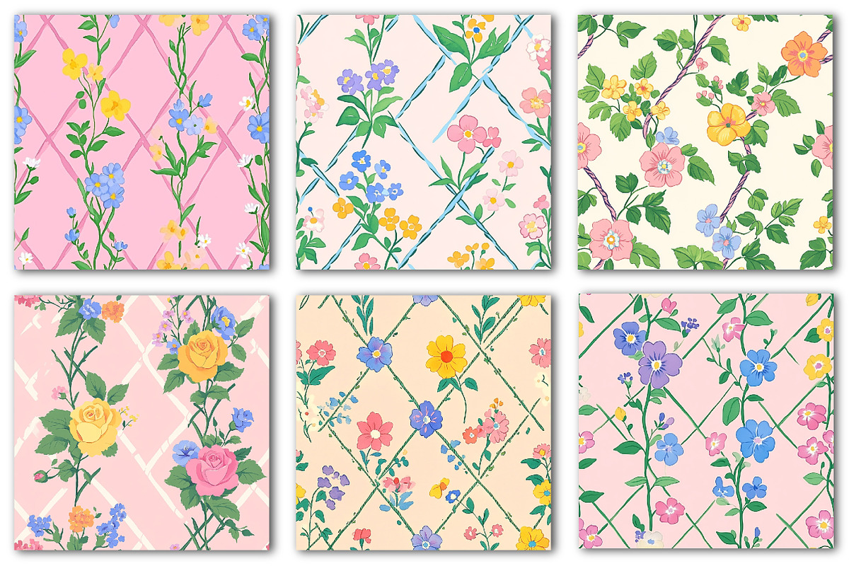 Diamond Wildflower Floral Pattern, a Texture Illustration by Dream Creation (Photo 4 of 6)