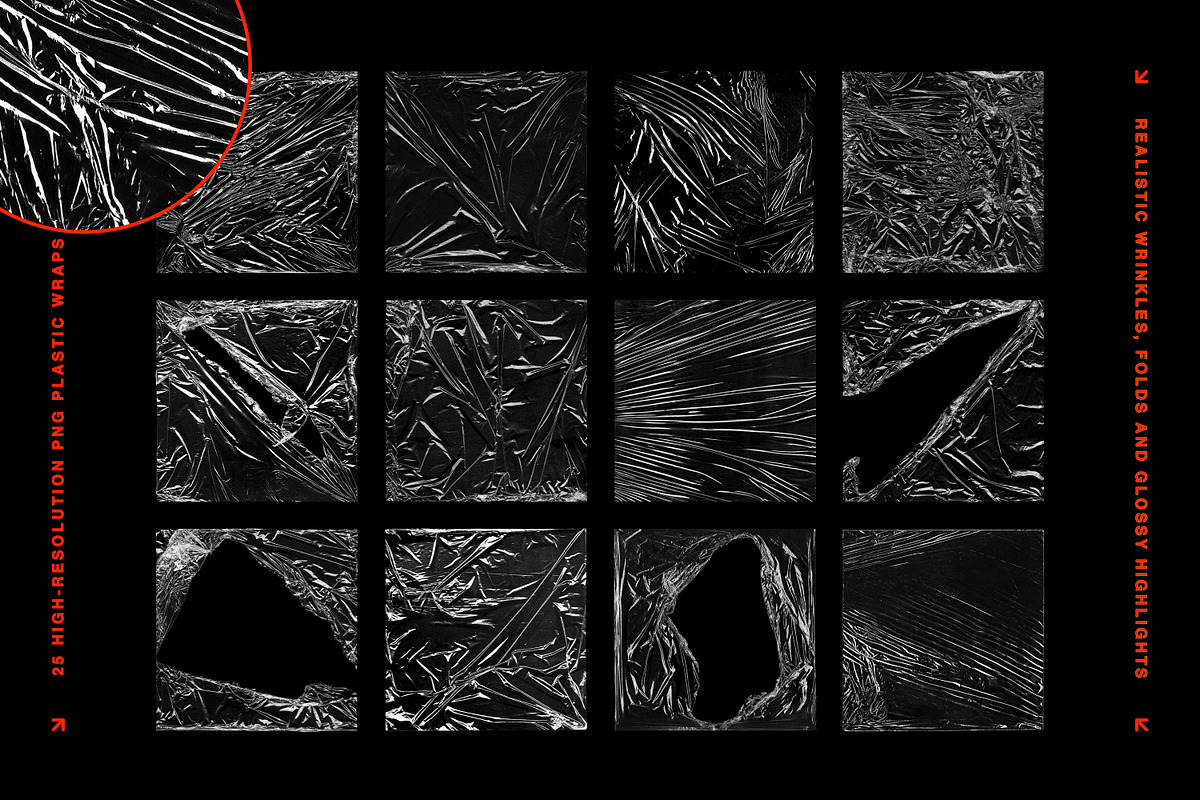 25 Thin Plastic Wrap Overlays, a Texture Graphic by pixelbuddha.net (Photo 4 of 8)
