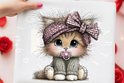 Whimsical Baby Kitten Clipart Bundle, a Transportation Illustration by Digital Artistic99 (Thumbnail 4 of 7)