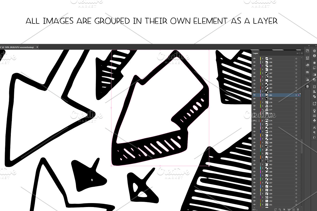 Arrows - vector illustration set, a Work Illustration by Renée from Studio neetje (Photo 3 of 4)