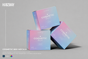 Three Stacked Cosmetic Boxes Mockup, a Packaging Mockup by Hubzway