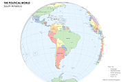 Globe Political Map - Bundle, an Education Illustration by Cartorical (Thumbnail 7 of 8)