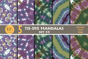 Tie Dye Mandalas Set 33