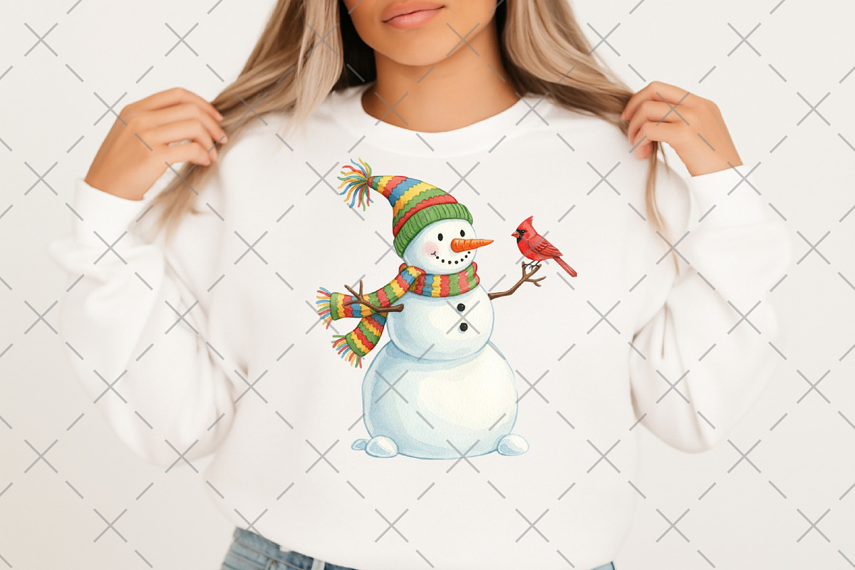 Christmas Cute Funny Snowman PNG, an Illustration by Craft Nest (Photo 5 of 6)
