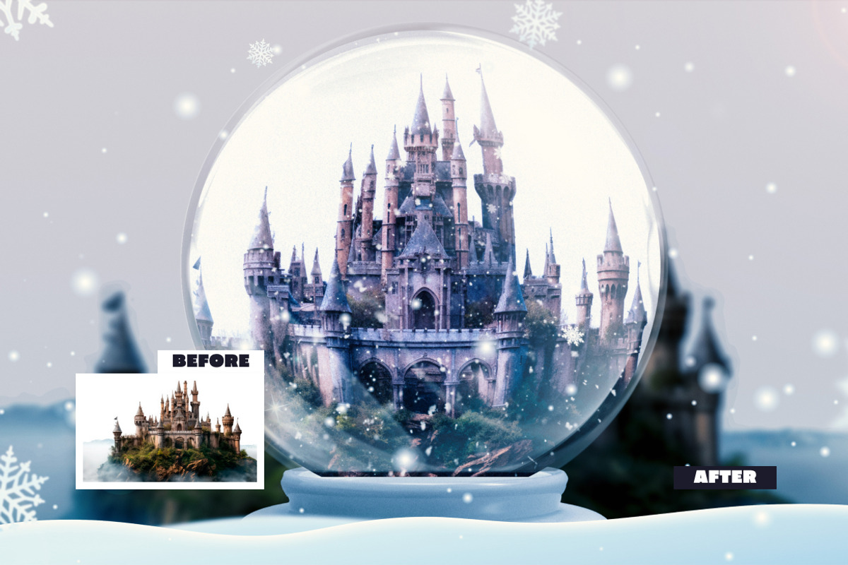 Snow Globe Photo Effect, a Layer Style Add-On by dokudokunomi (Photo 2 of 5)