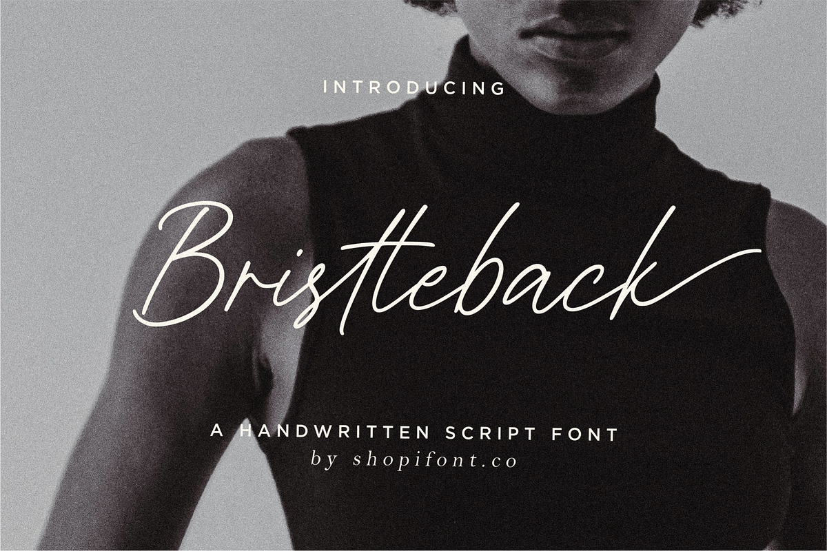 Bristleback, a Script Font by Shopifont.co (Photo 1 of 13)