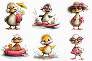 Summer Ducklings Clipart PNG, an Illustration by Craft Nest (Thumbnail 5 of 12)