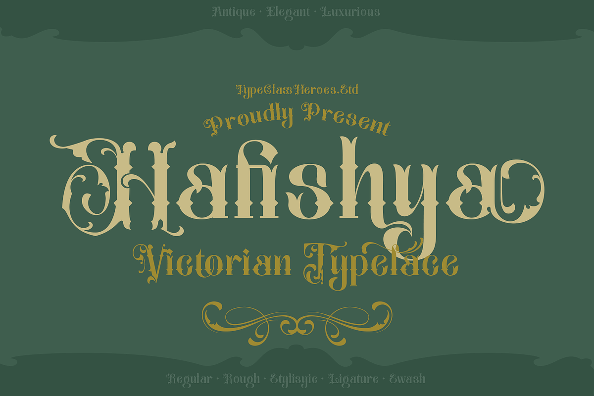 Hafishya Antique Typeface, a Blackletter Font by TypeClassHeroes (Photo 1 of 10)
