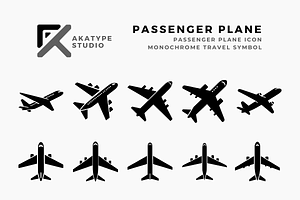 Passenger Plane Icon Vector, an Icon by Akatype Studio