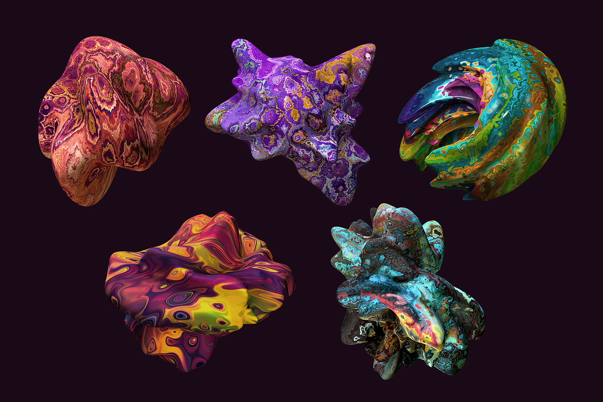Color Forms: 20 Experimental Shapes, a Texture Graphic by Chroma Supply