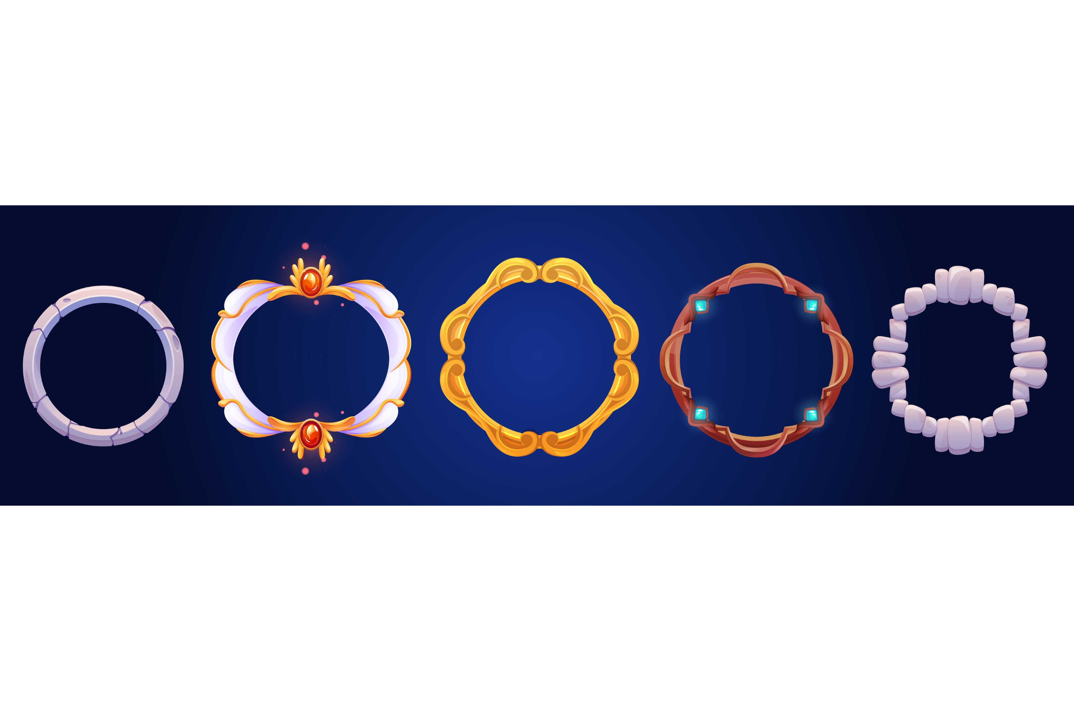 Game avatar frame. Fantasy ui rank, an Object Illustration by art PVP ...