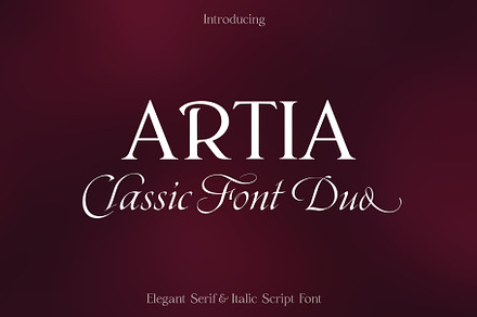 Artia Font Duo, a Serif Font by vatesdesign