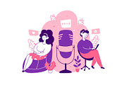 Podcasts - Cartoon Illustrations, a Person Illustration by LaVika (Thumbnail 3 of 6)