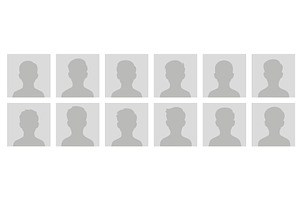 Male avatar profile icons, an Illustration by Lemberg Vector