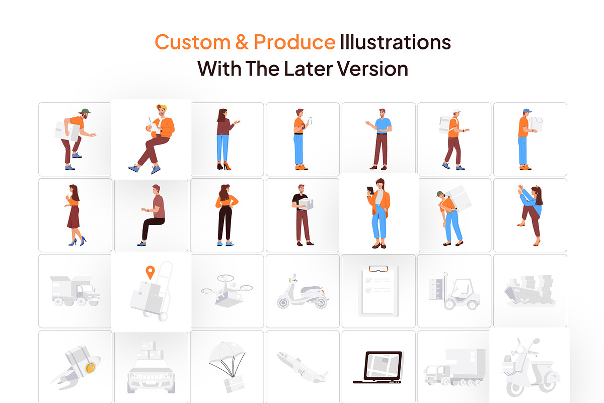 Logistics Flat Illustrations, a Duotone Icon by Vectors Market (Photo 4 of 8)