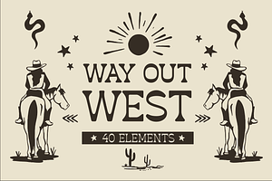 Way Out West - Western Illustration