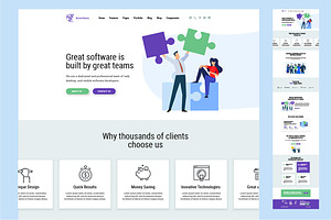 One page website design template, a Templates & Theme by PureSolution