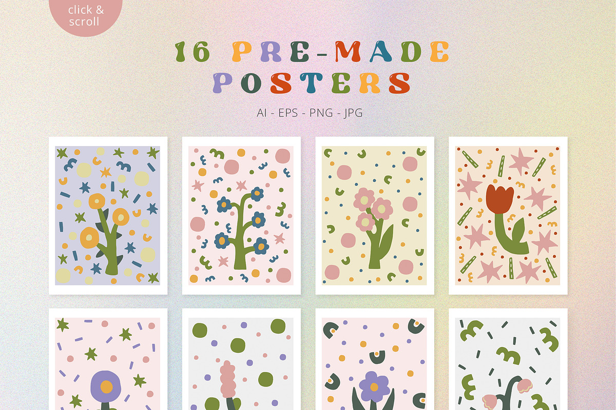 Spring Flowers Vector Collection, an Illustration by viktoriiavk (Photo 4 of 10)