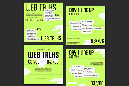 Bright Green and Black Web Event