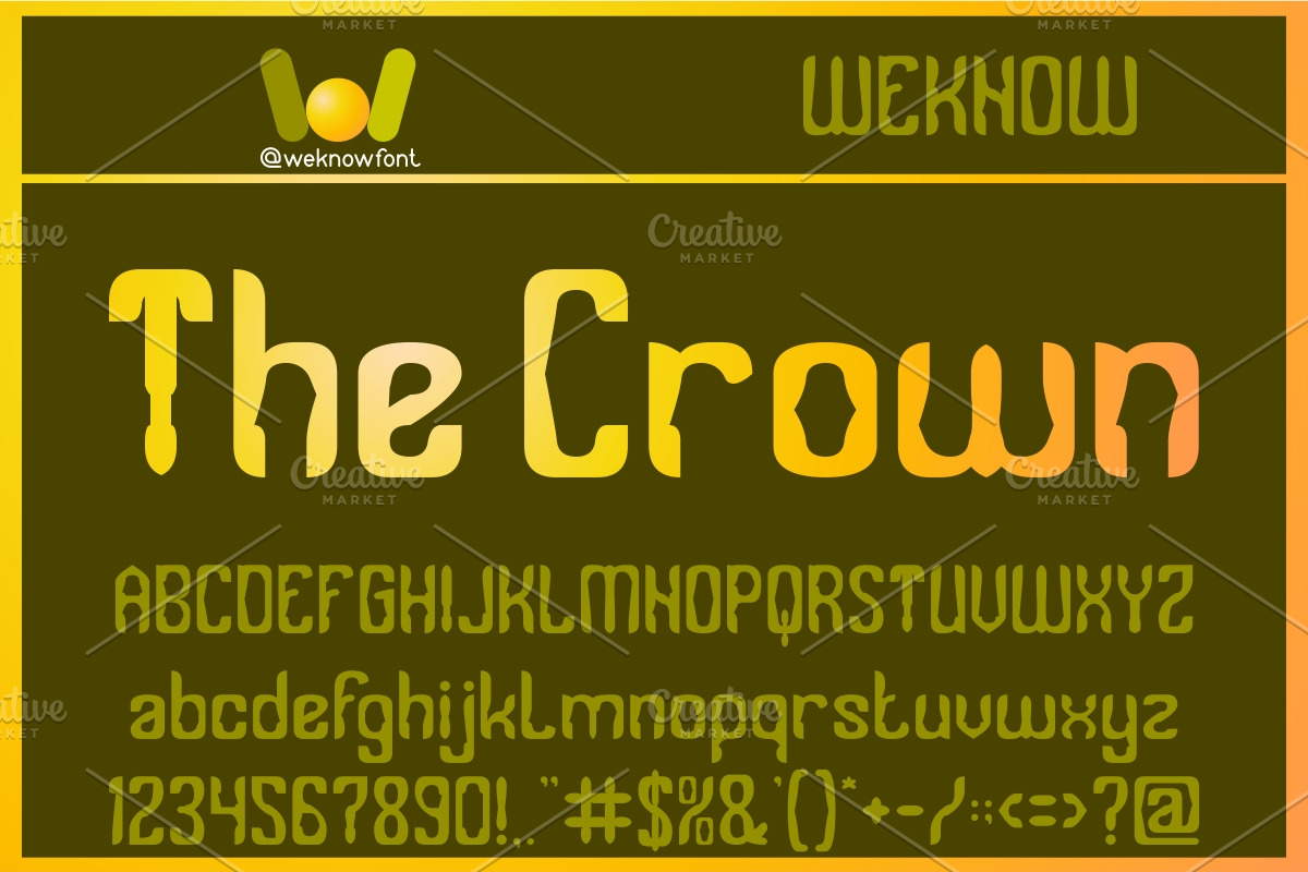 The Crown font, a Font by weknow (Photo 1 of 5)