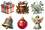 Vintage Noel Retro Christmas Clipart, an Illustration by Daily.Designs (Thumbnail 3 of 5)