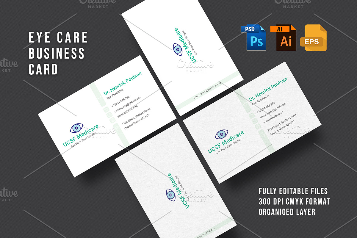 Eye Care Business Card, a Business Card Template by graphicsunday (Photo 1 of 4)