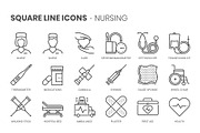Square line icons, an Outline Icon by Howcolour (Thumbnail 54 of 85)