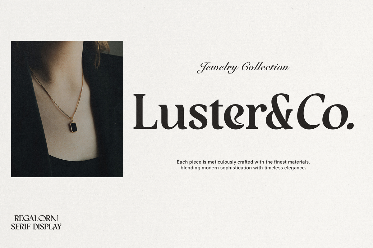 Regalorn - Elegant Serif Display, a Serif Font by Shapespired Design (Photo 6 of 20)
