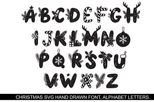 Christmas SVG alphabet holiday, an Object Graphic by SketchArtStudio