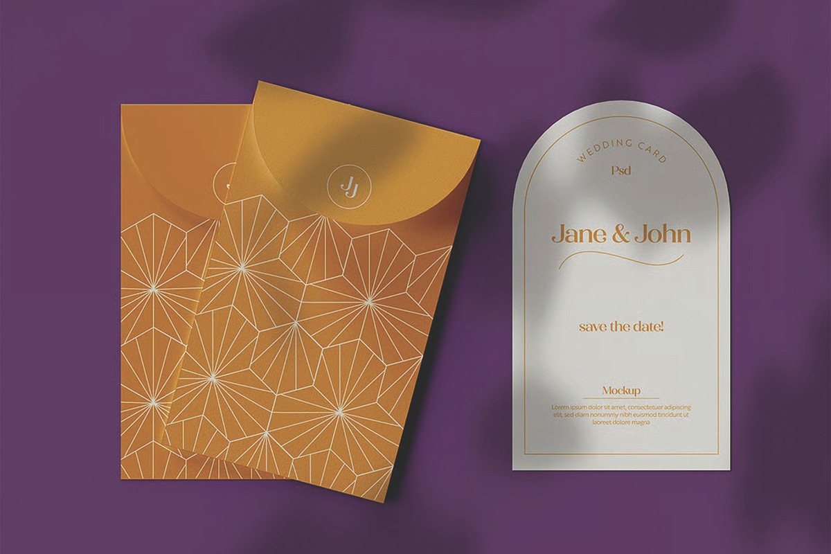 Wedding Invitation Mockup, an Advertising Mockup by skybluecreative (Photo 3 of 3)