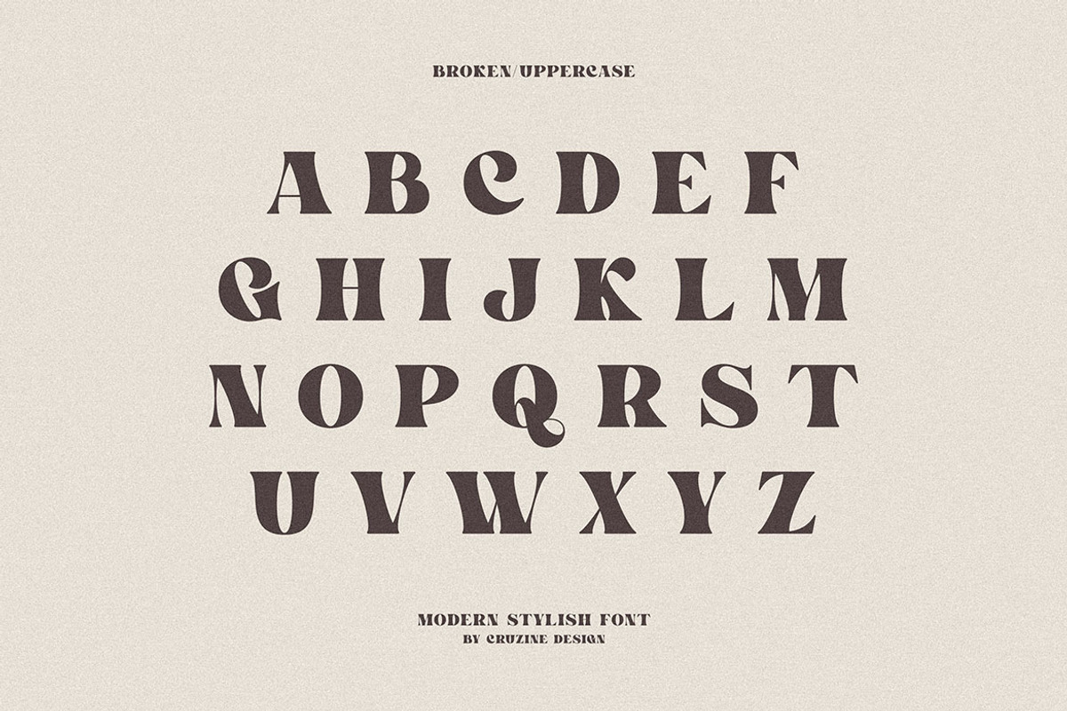 Broken - Bold Serif Font, a Serif Font by Cruzine (Photo 7 of 11)