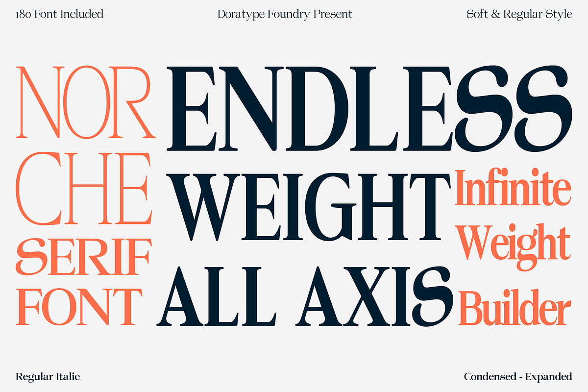 Norche - Serif Family, a Serif Font by Dora Typefoundry (Photo 3 of 10)