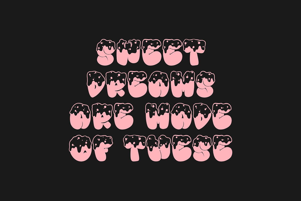 Cookice Cute Food Dripping Delicious, a Handwritten Font by Maulana Creative (Photo 3 of 6)