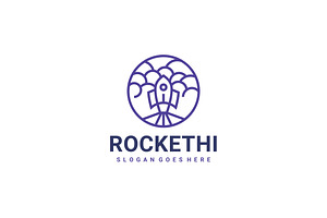 Rocket High Logo, a Branding & Logo Template by 3ab2ou