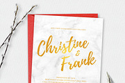 Marbel Wedding Invitation, an Invitation Template by graphicforest (Thumbnail 3 of 3)