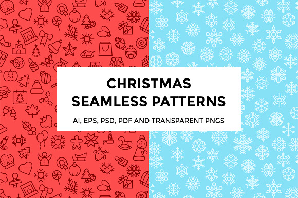 Christmas and Snowflakes Patterns preview 4