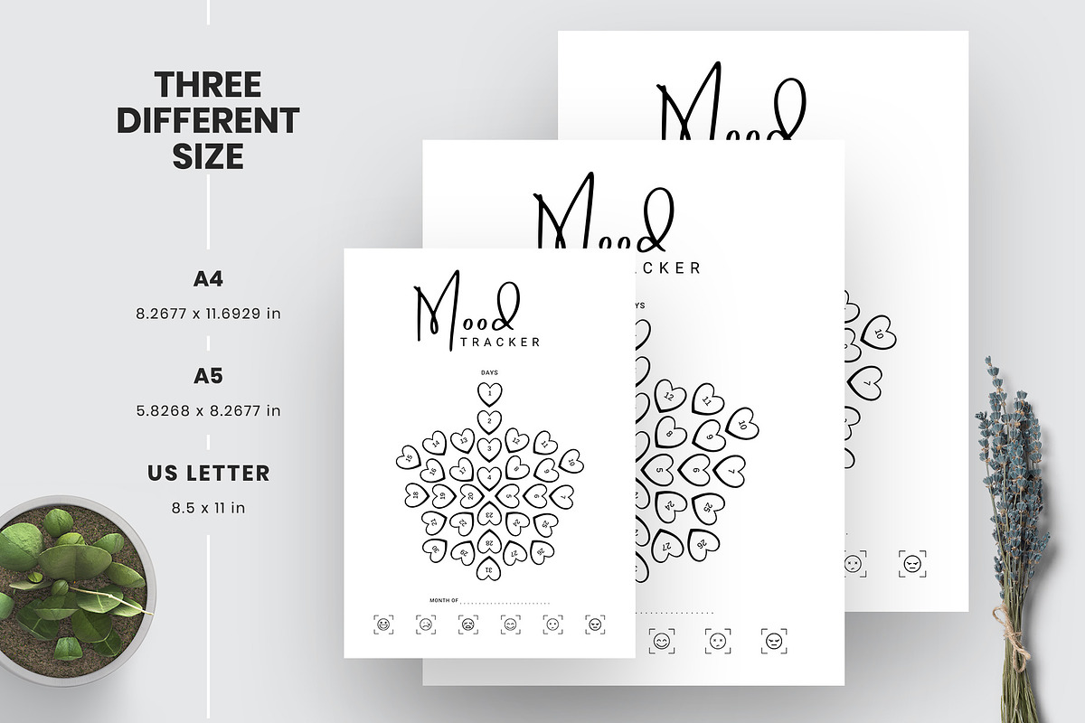 Canva Mood Tracker, a Stationery Template by Amit Debnath (Photo 7 of 8)