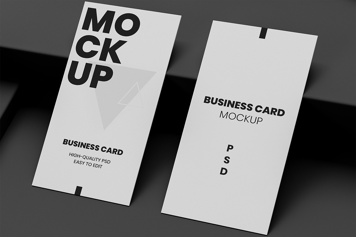 Vertical Business Card Mockups, a Product Mockup by Graphic Xtreme (Photo 1 of 2)