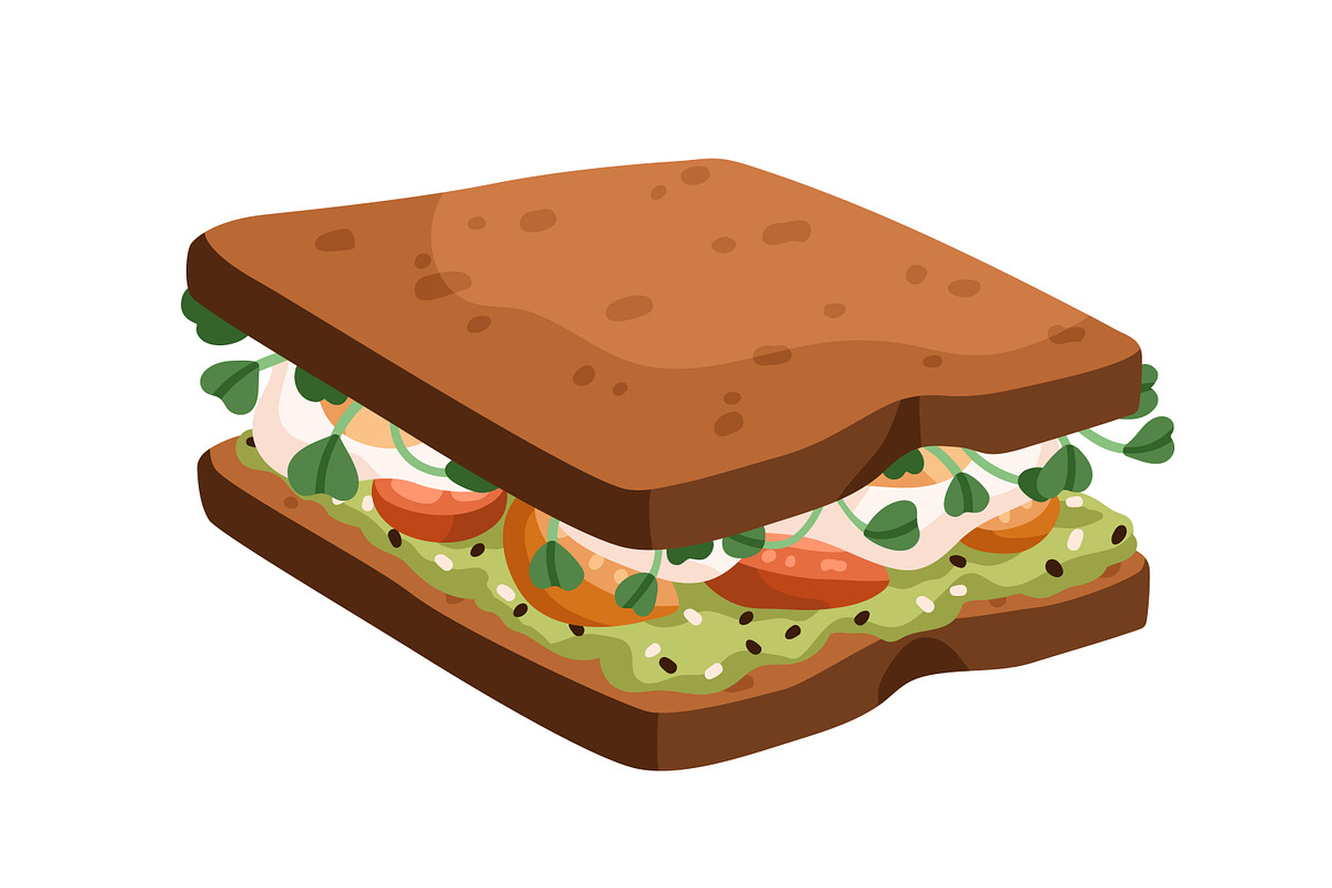 Sandwiches, toasts and burgers set, a Food Illustration by Good Studio (Photo 15 of 21)