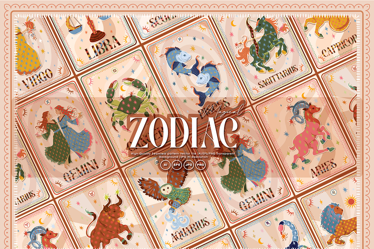 MAGICAL ZODIAC Collection, a Pattern Graphic by MSNTY STUDIOX (Photo 2 of 27)