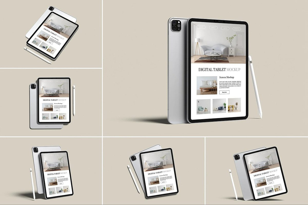 Tablet Pro Mockup, an iPad Mockup by Hubzway (Photo 1 of 9)