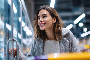 Woman shopping in a grocery store, a Photo by Beautiful things