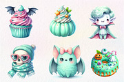 Pastel Mint Halloween Clipart, an Illustration by CreationArt (Thumbnail 5 of 5)