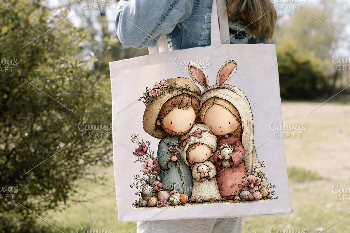 Whimsical Easter Nativity Scene PNG, an Illustration by Canvas Craft (Photo 5 of 7)