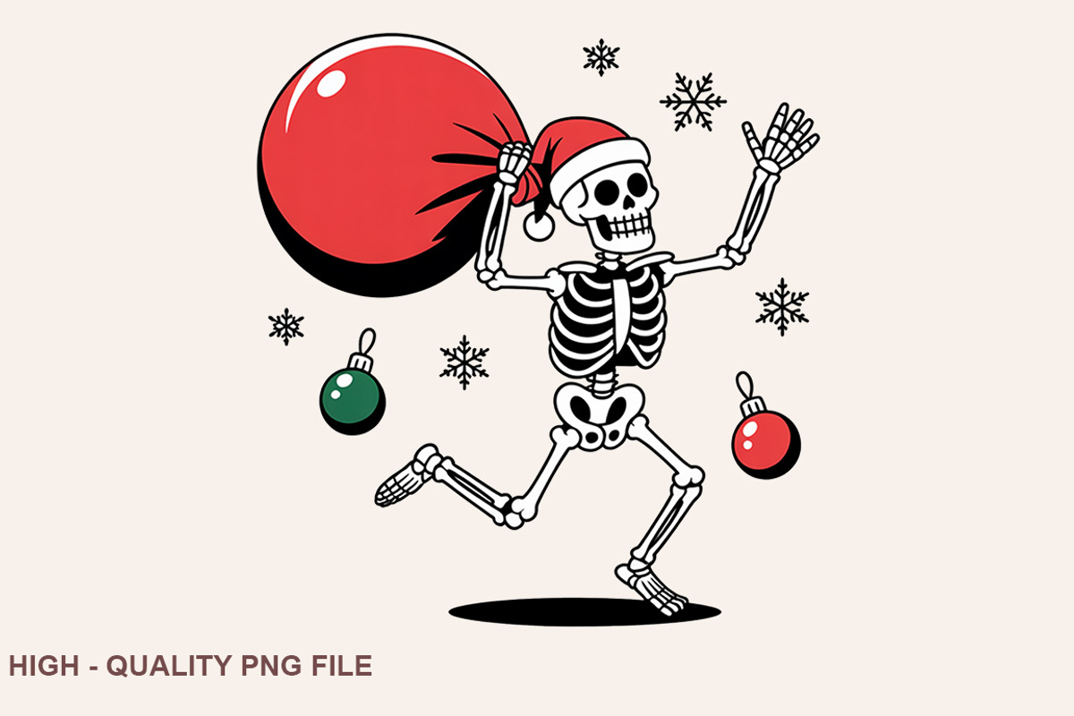 Christmas Skeleton Sublimation PNG, a Graphic by crative8112 (Photo 7 of 10)