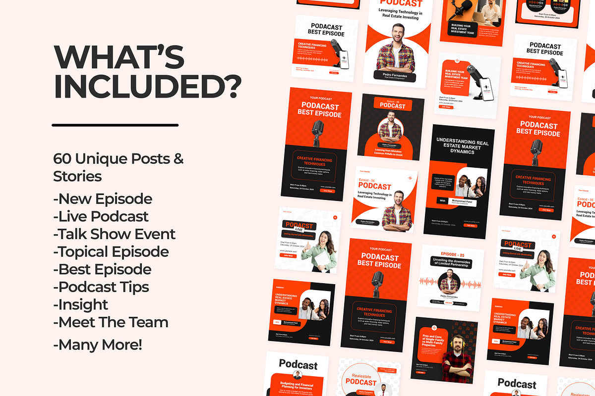 Real Estate Podcast Instagram Bundle, a Social Media Template by Raytas Studio (Photo 2 of 10)