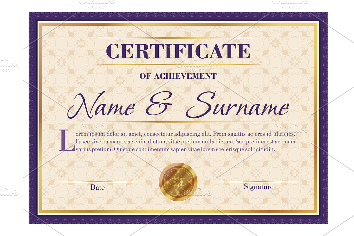 Certificate of achievements, an Illustration by Things for designers