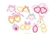 20 Cute Heart Locket Clipart, an Object Illustration by Victoruler (Thumbnail 2 of 8)